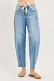 Slouchy Ankle Barrell Jean Drawstring