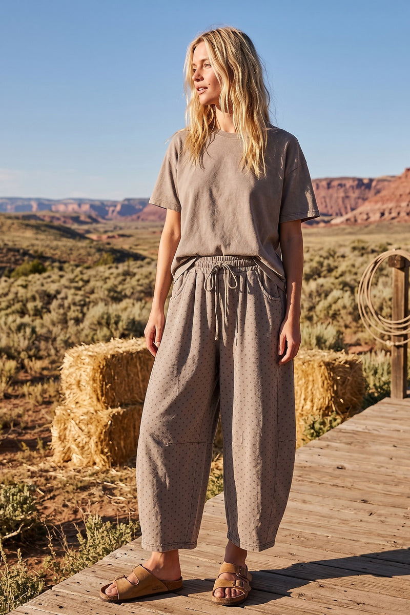 Mineral Washed Barrel Pants
