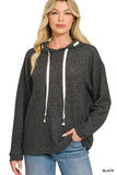 Soft Brushed Hacci Hoodie Black