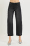 High Rise Cuffed Black Jeans