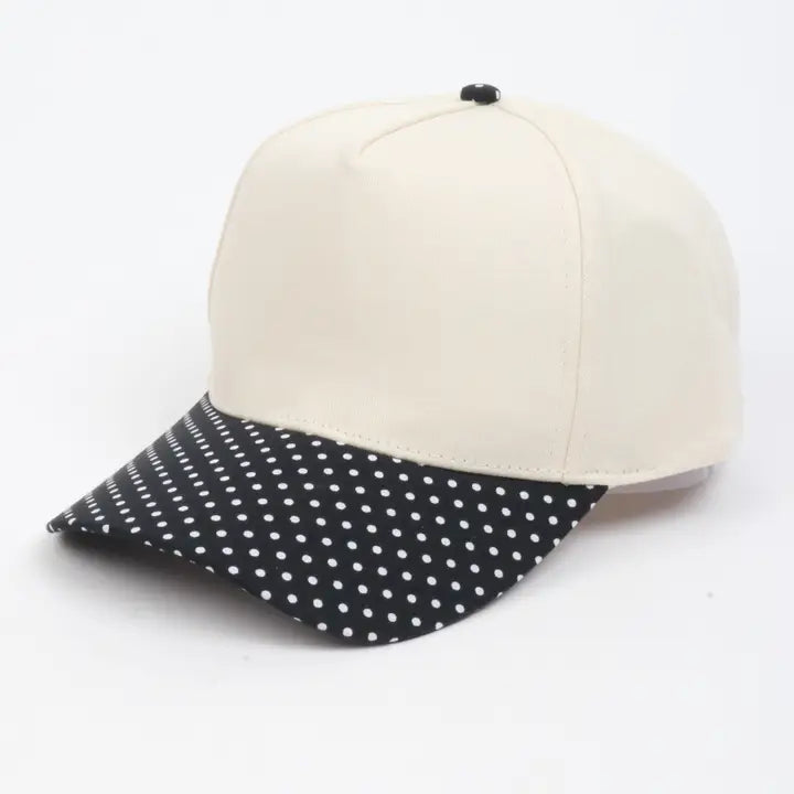Polka Dot Hat Black