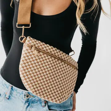 Westlyn Woven Bag Checkered Tan