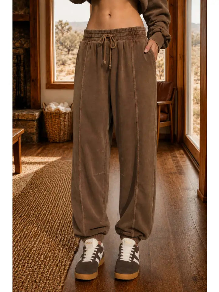 Drawstring Elastic Cuff Lounge Pants