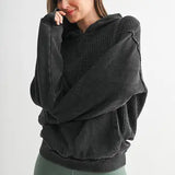 Black Waffle Hoodie