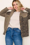 Button Down Corduroy Leopard Shacket