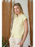 Raw Edge Sleeveless Lightweight Cardigan