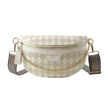 Pyramid Check Everday Belt Bag Beige