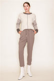 Drawstring Solid Ankle Pants