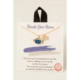 Gold Dipped Enamel Go Football Pendant Necklace