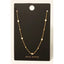 Gold Dipped Cz Station Charms Necklace
