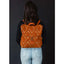 Rust Diamond Pattern Backpack