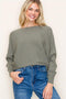 Dolman Sleeve Boat Neck Sweater