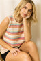 Multi Colored Stripe Sweater Tank