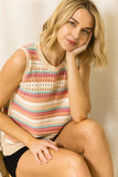 Multi Colored Stripe Sweater Tank