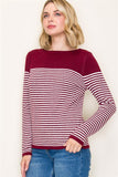Boat Neck Stripe Sweater