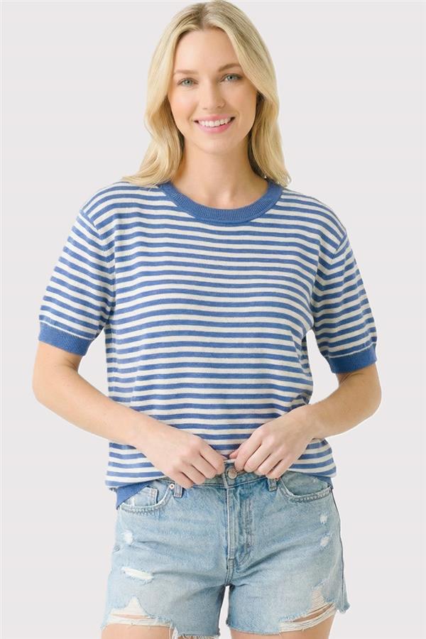 Crew Neck Striped Sweater