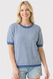 Crew Neck Striped Sweater