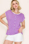 Buttoned Detail Sweater Lavender