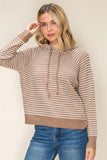 Waffled Textured Stripe Sweater