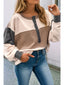Color Blocked Waffle Henley