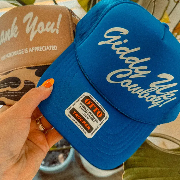 Giddy Up Cowboy!, Western Trucker Hat Royal Blue