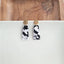 Mia Mini Earrings - Black & White