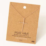 Metallic Cross Necklace
