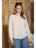 Buttoned Henley Top