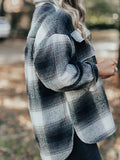 Black Plaid Pocket Shacket