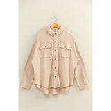 Oversized Washed Waffle Shacket