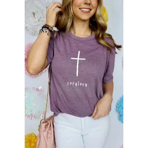 Forgiven Heather Violet Tee