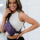 Nylon Belt Bum Bag - Plum
