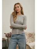 Button Front Knot Top