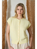 Raw Edge Sleeveless Lightweight Cardigan