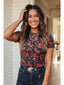 Las Retro Floral Printed Mesh Western