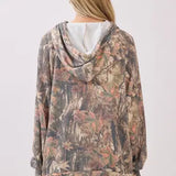 Ribbed Camo Hoodie