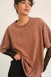 Oversized Disressed Cotton T-shirt