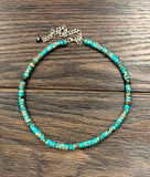 15" Long, 6mm Rondelle Gemstone Necklace