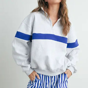 Two Toned Half Zip Sweatshirt