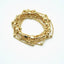 Set of 10 Gold Wired Stretch Bracelets with Gold Beaded Accents