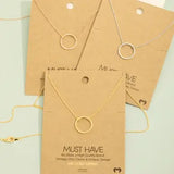 Gold Dipped Circle Cutout Necklace