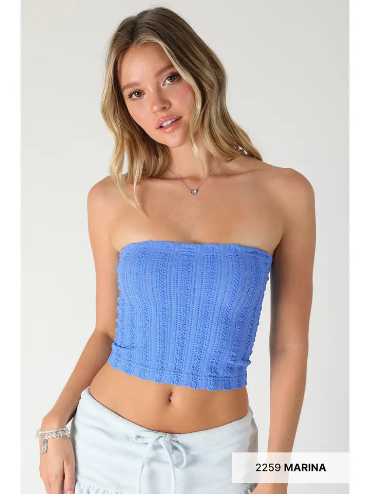 Vertical Textured Tube Top