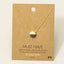 Round Half Stone Pendant Necklace