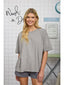 Washed Exposed Seam Relaxed Knit T-Shirt