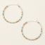 Chromacolor Miyuki Small Hoop - Desert Blue Multi/Silver