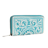 sunset valley wallet in frosted turquoise