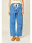 Polka Dot Denim Barrel Pants