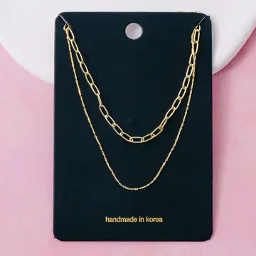 Double Layered Chain Necklace