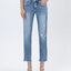 Mid Rise Crop Straight Jean