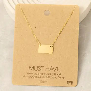 South Dakota State Pendant Necklace